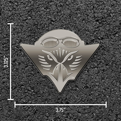 Rico Industries NCAA Tennessee-Martin Skyhawks Antique Auto Emblem Antique Nickel Auto Emblem for Car/Truck/SUV