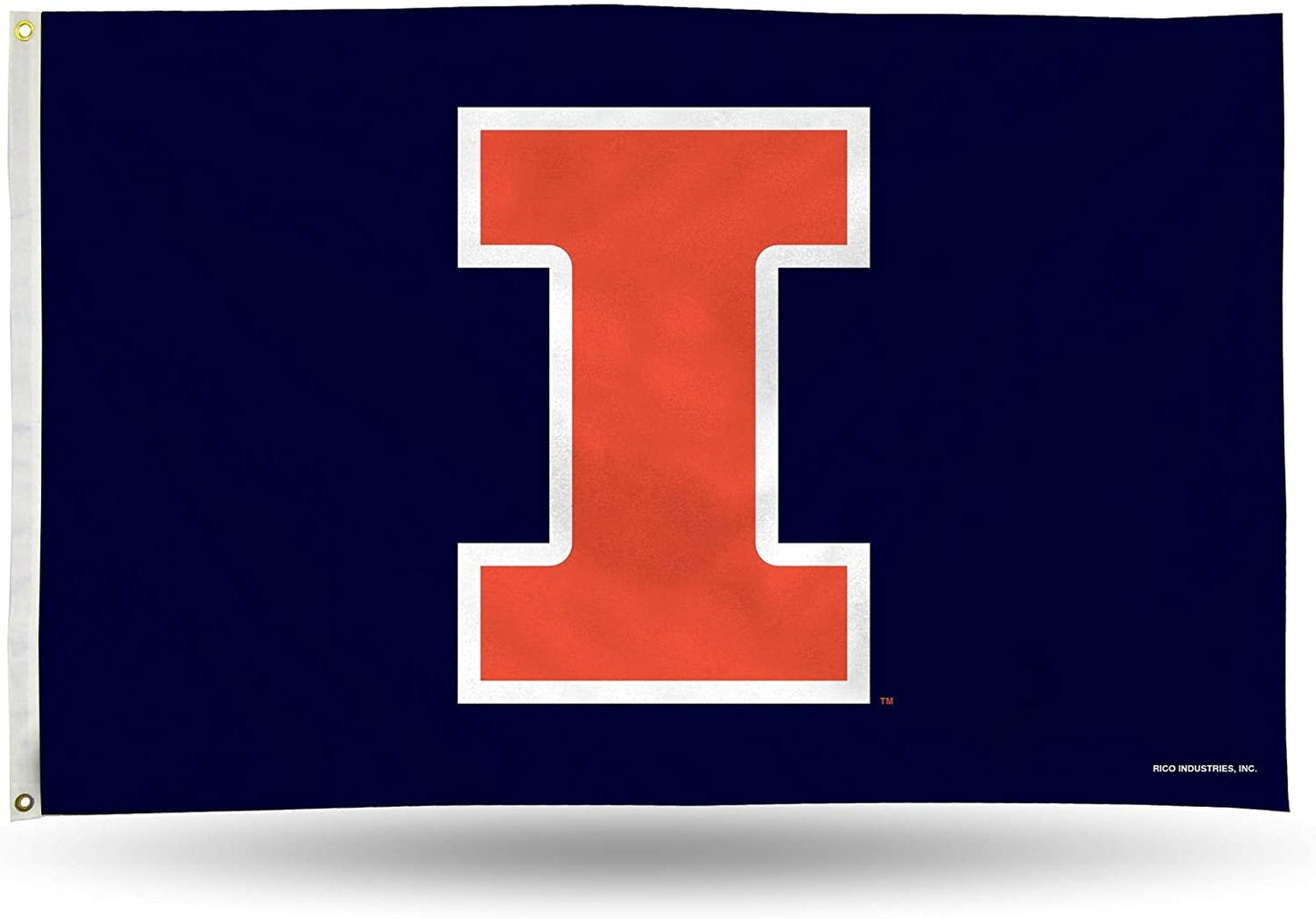 University of Illinois Illini Premium 3x5 Feet Flag Banner, Logo Design, Metal Grommets, Outdoor Use, Single Sided