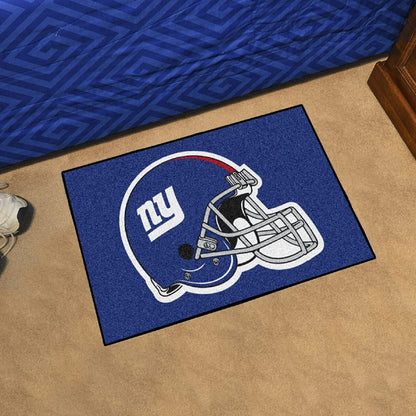 New York Giants Floor Mat Area Rug, 20x30 Inch, Nylon, Anti-Skid Backing