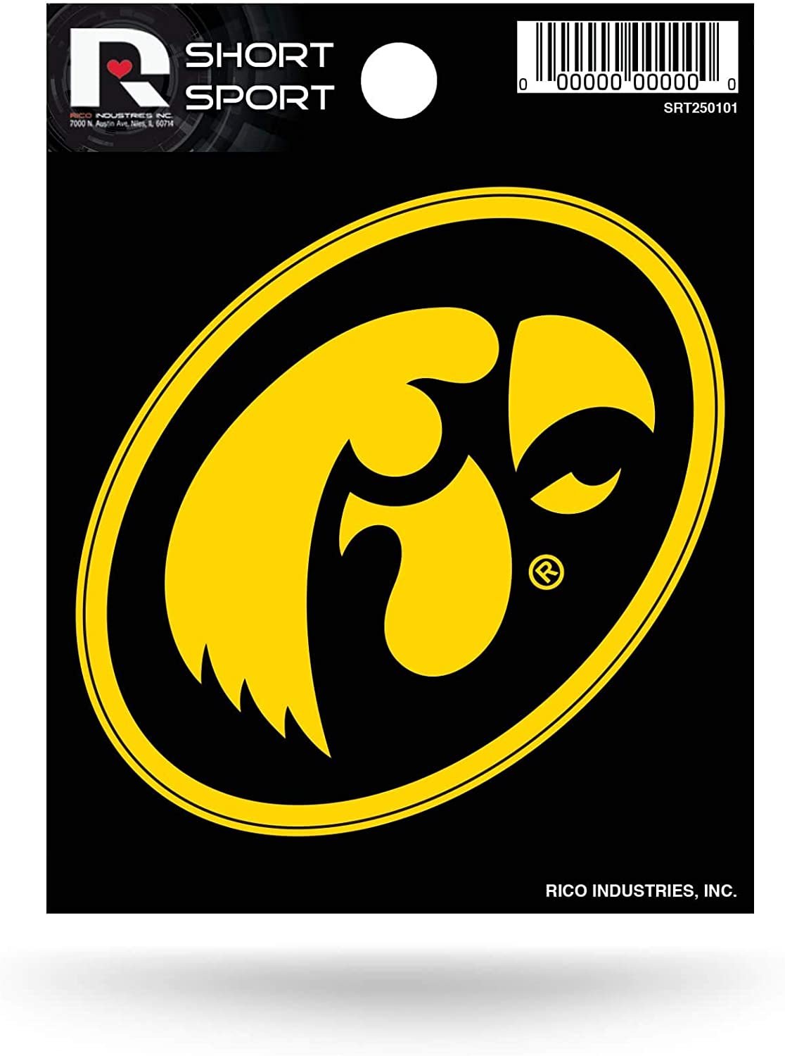 University of Iowa Hawkeyes 3 Inch Decal Sticker Die Cut Flat Vinyl Full Adhesive Backing