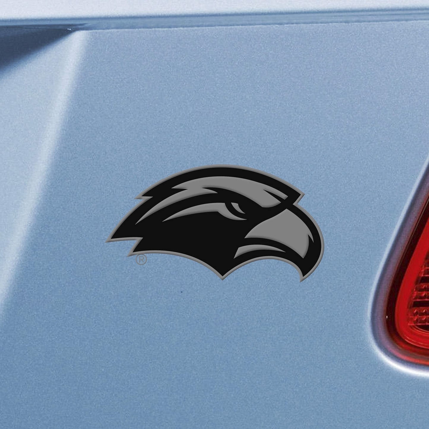 University of Southern Mississippi Eagles Solid Metal Raised Auto Emblem Decal Adhesive Backing