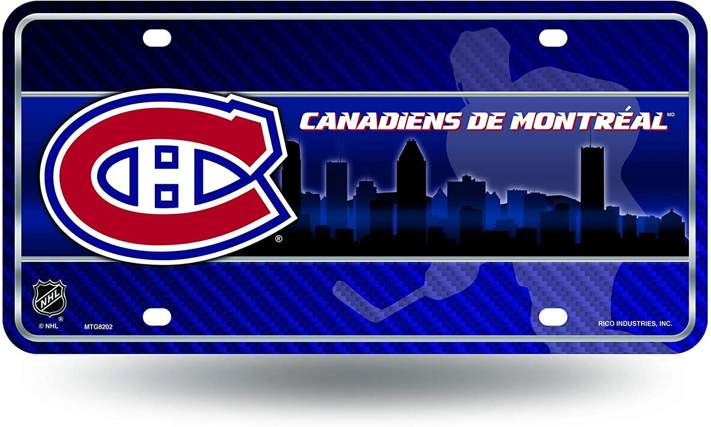 Montreal Canadiens Metal Tag License Plate, City Design, 6x12 Inch