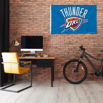 Oklahoma City Thunder Premium 3x5 Feet Flag Banner Metal Grommets Outdoor Indoor