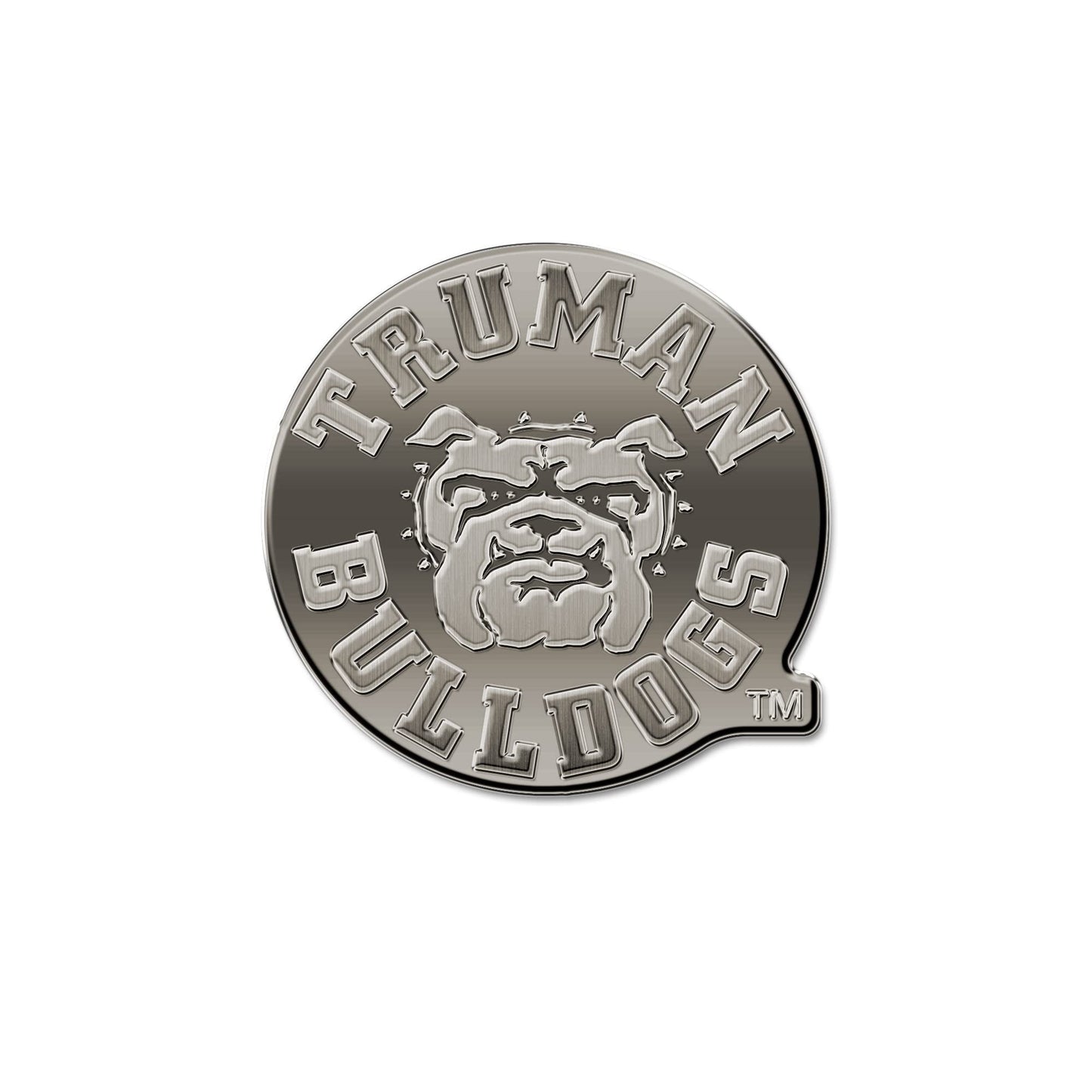 Rico Industries NCAA Truman State Bulldogs Antique Auto Emblem Antique Nickel Auto Emblem for Car/Truck/SUV