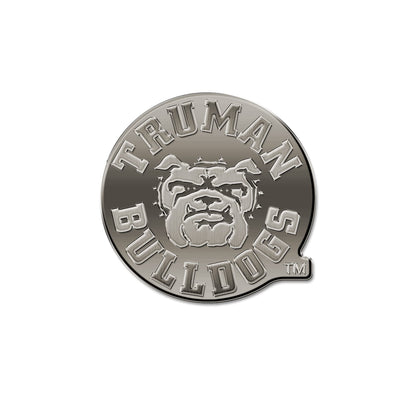 Rico Industries NCAA Truman State Bulldogs Antique Auto Emblem Antique Nickel Auto Emblem for Car/Truck/SUV