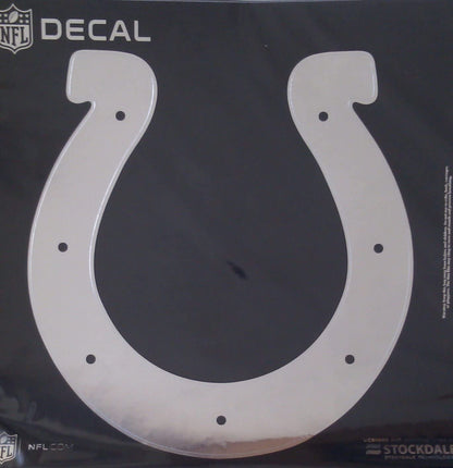 Indianapolis Colts 6 Inch Decal Sticker, Metallic Chrome Shimmer Design