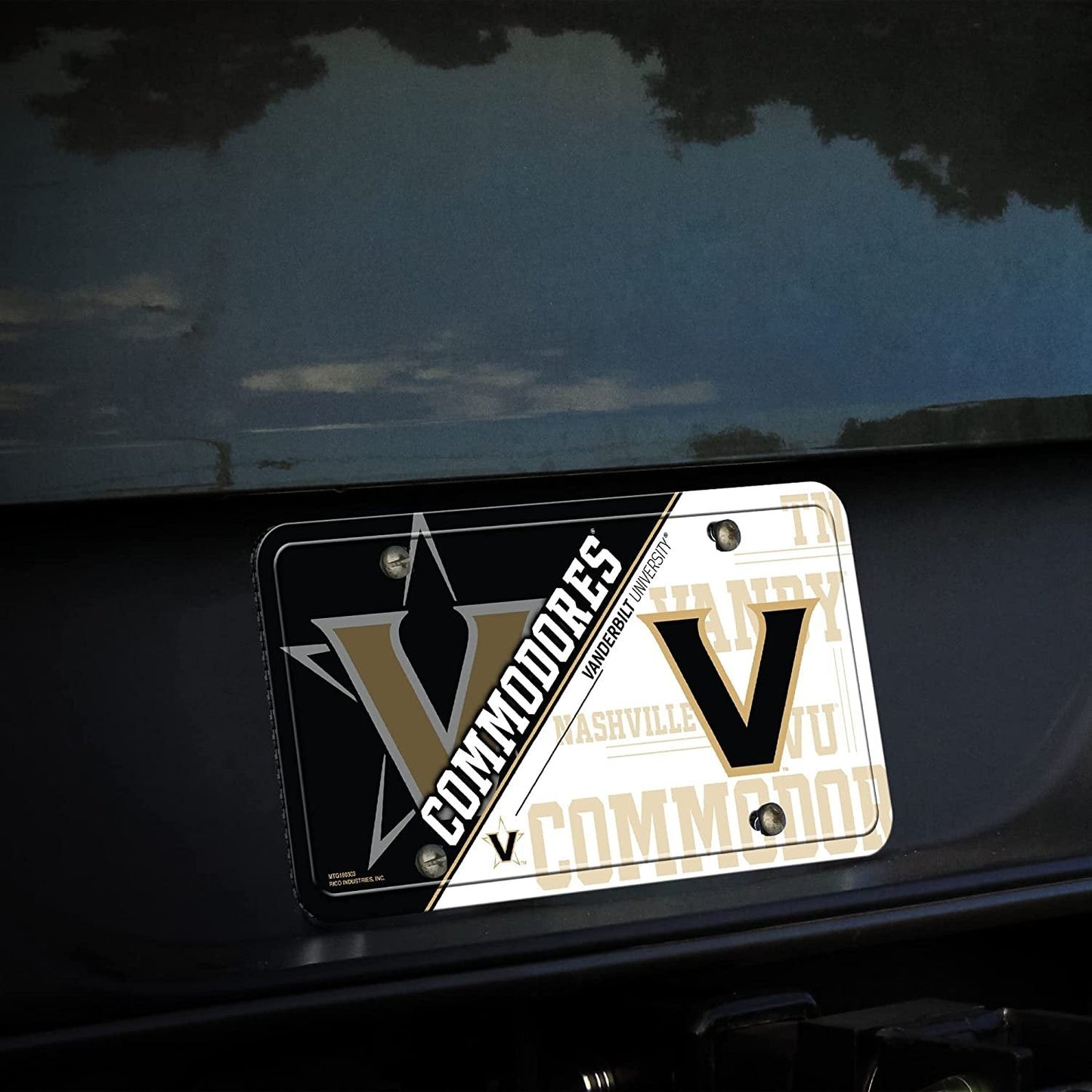 Vanderbilt University Commodores Metal License Plate Tag 12x6 Inch Split Design