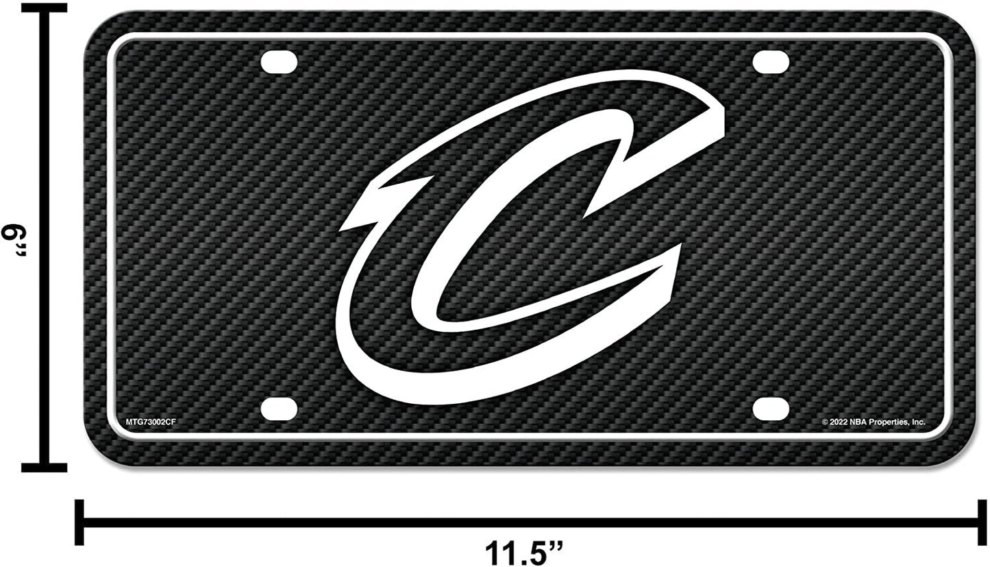 Cleveland Cavaliers Metal Tag License Plate Aluminum Novelty Carbon Fiber Design 12x6 Inch