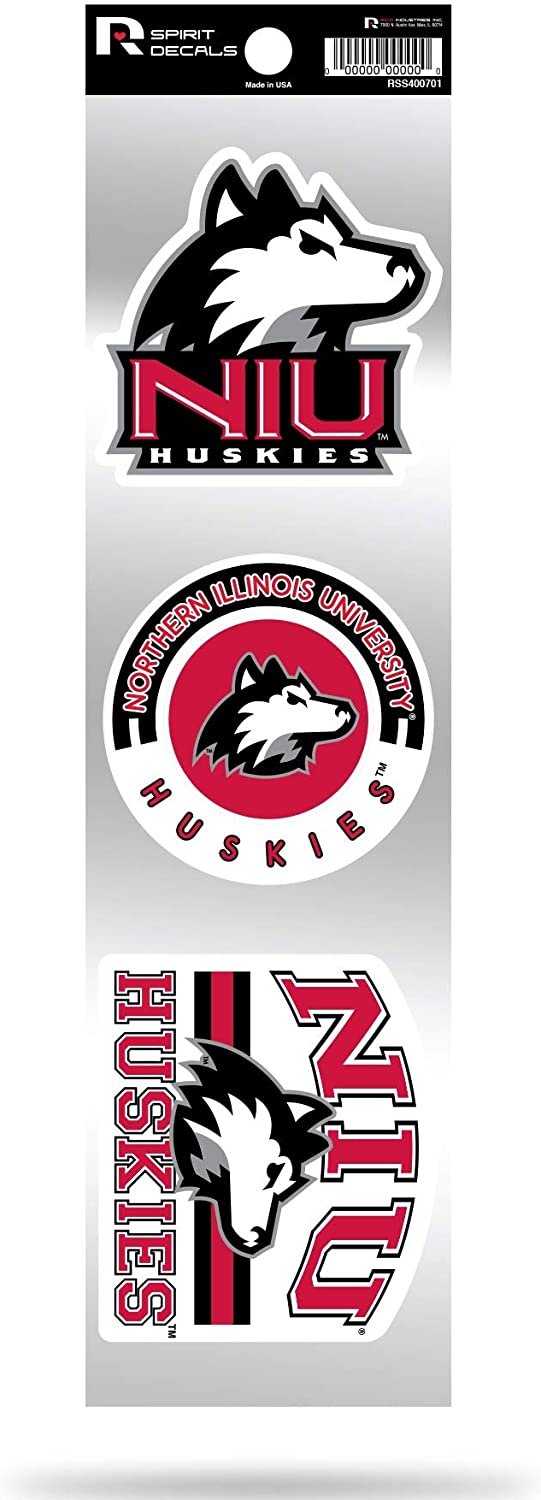 Northern Illinois Huskies NIU Triple Retro Throwback Spirit Decals Flat Vinyl Auto Home Sticker Sheet University of