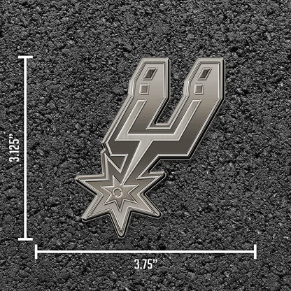 San Antonio Spurs Solid Metal Auto Emblem Antique Nickel for Car/Truck/SUV