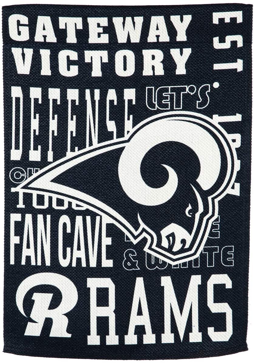 Los Angeles Rams Premium Garden Flag Banner, Double Sided, Fan Rules Style, 13x18 Inch
