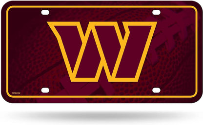 Washington Commanders Metal Auto Tag License Plate, Logo Design, 12x6 Inch