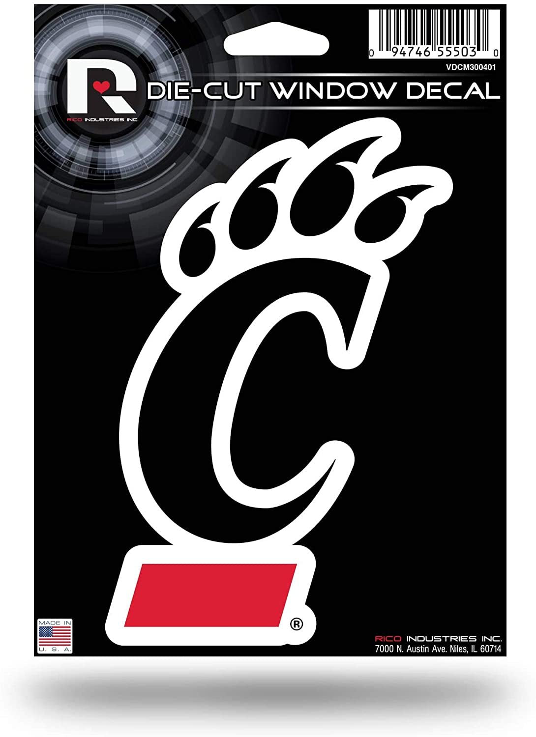 University of Cincinnati Bearcats 5 Inch Die Cut Flat Vinyl Decal Sticker Adhesive Backing