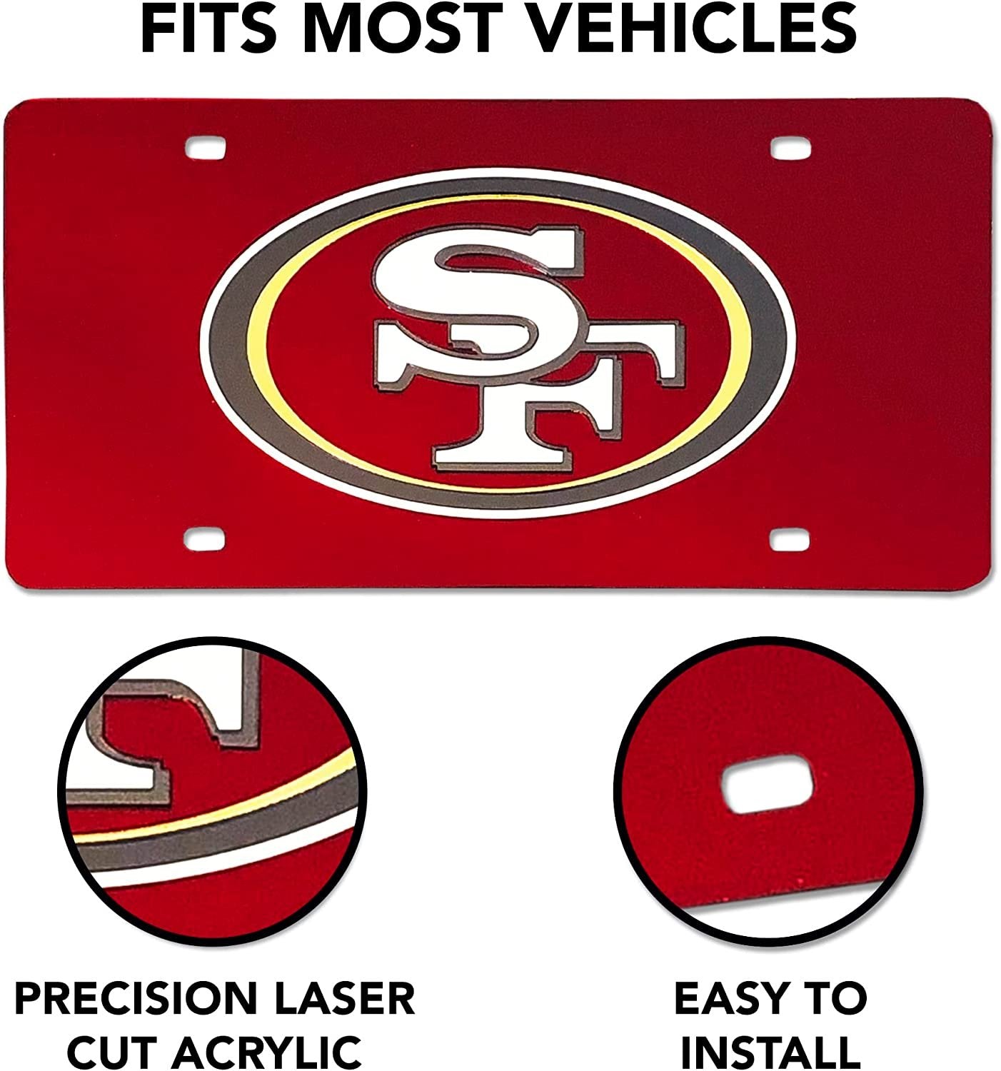 Jacksonville Jaguars Premium Laser Cut Tag License Plate, Mirrored Acrylic Inlaid, 12x6 Inch