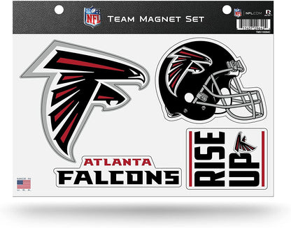 Rico Industries NFL Atlanta Falcons 8.5" x 11" Team Magnet Set for Car, Refrigerator, Fridge, Locker, Office Cabinet