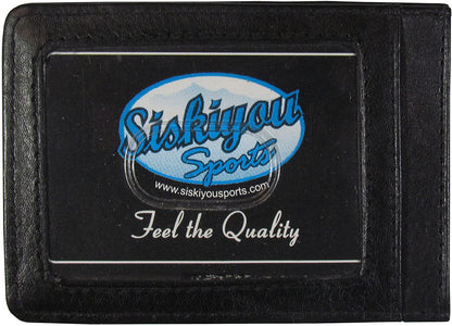 Montreal Canadiens Black Leather Wallet, Front Pocket Magnetic Money Clip, Printed Logo
