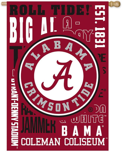 Team Sports America U of Alabama Fan Rules House Flag - 28 x 44 Inches