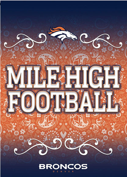 Denver Broncos Premium Garden Flag Banner, Double Sided, 13x18 Inch