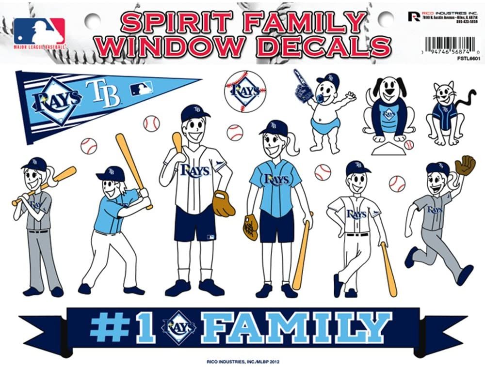 MLB Tampa Bay Rays Spirit Family Window Decals