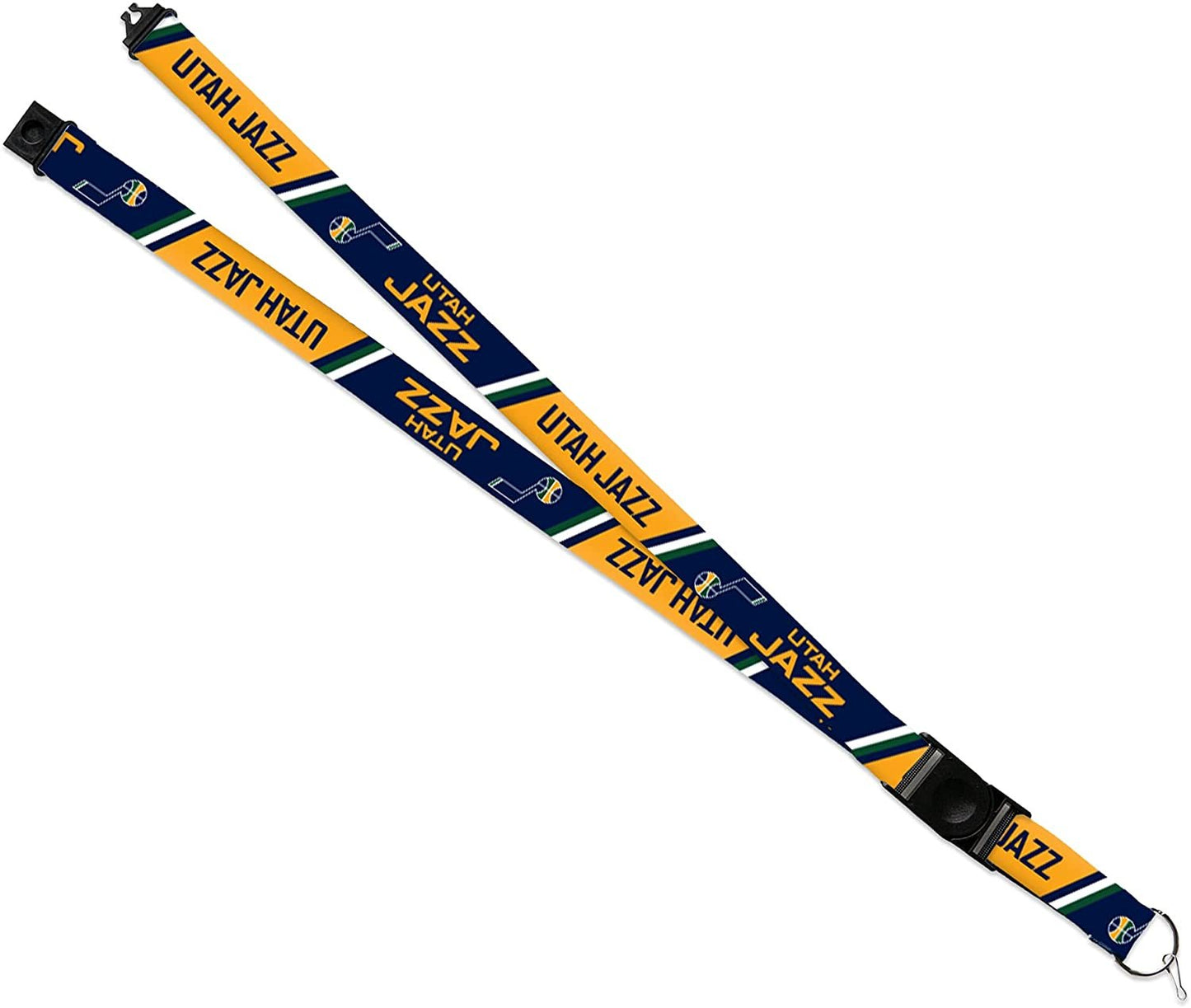 Utah Jazz Premium Lanyard Keychain 18 Inch Button Clip Safety Breakaway