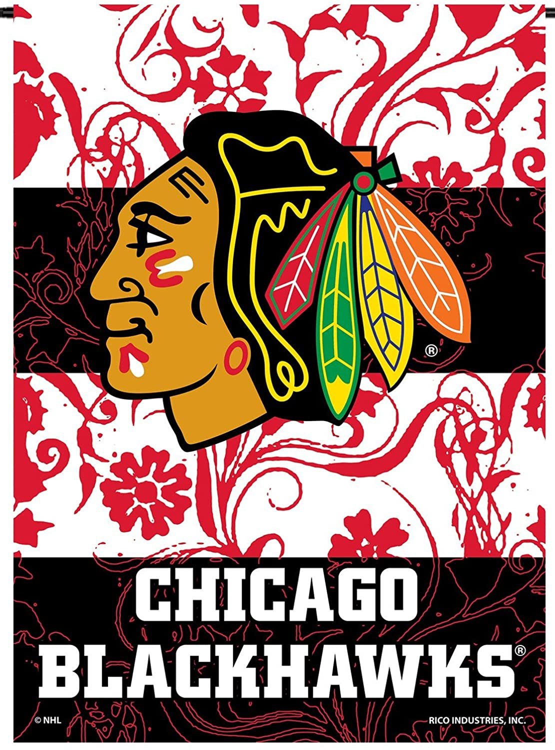 Chicago Blackhawks Premium Garden Flag Banner, Double Sided, 13x18 Inch