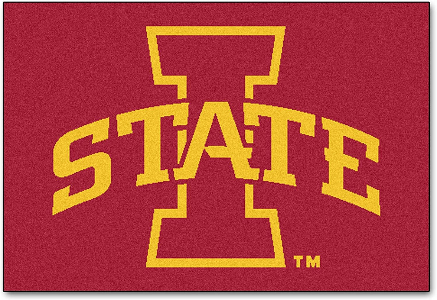 Iowa State University Cyclones Floor Mat Area Rug, 20x30 Inch, Nylon, Anti-Skid Backing