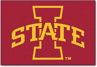 Iowa State University Cyclones Floor Mat Area Rug, 20x30 Inch, Nylon, Anti-Skid Backing