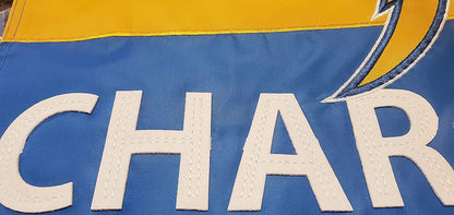 Los Angeles Chargers Garden Flag Banner 2-Sided Embroidered Applique 12.5x18 Inch
