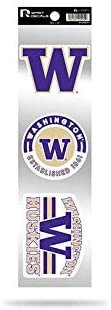 Washington Huskies 3 Piece Retro Spirit Decals Premium Throwback Stickers
