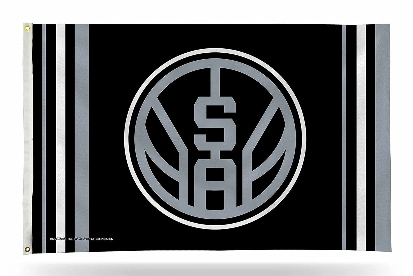 San Antonio Spurs Premium 3x5 Feet Flag Banner, Retro Logo, Metal Grommets, Outdoor Indoor, Single Sided