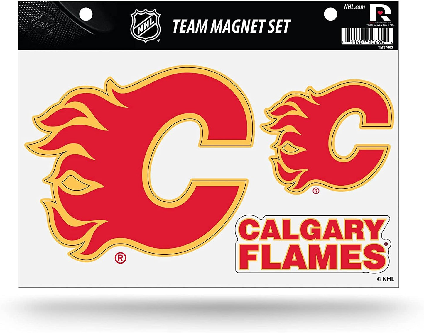 Rico Industries NHL Calgary Flames Die Cut Team Magnet Set Sheet