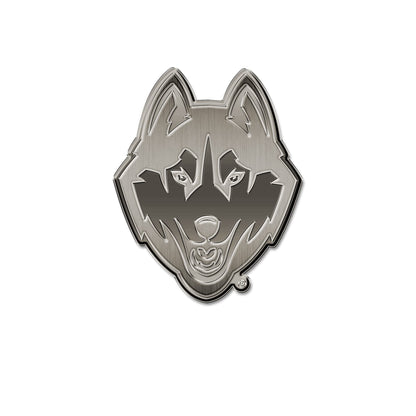 Rico Industries NCAA Connecticut Huskies Antique Auto Emblem Antique Nickel Auto Emblem for Car/Truck/SUV