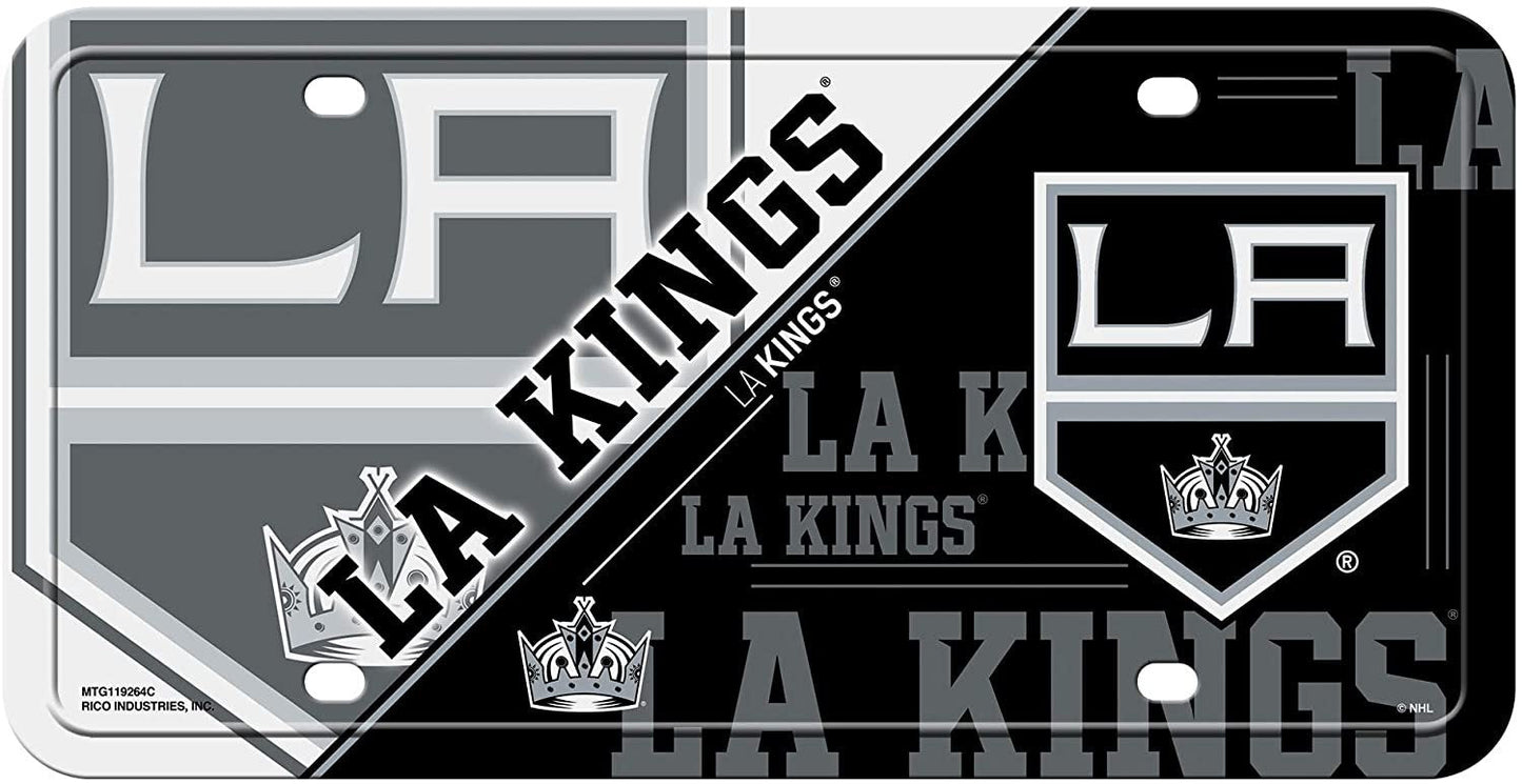 Los Angeles Kings Metal Auto Tag License Plate, Split Design, 6x12 Inch