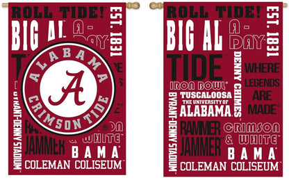 Team Sports America U of Alabama Fan Rules House Flag - 28 x 44 Inches