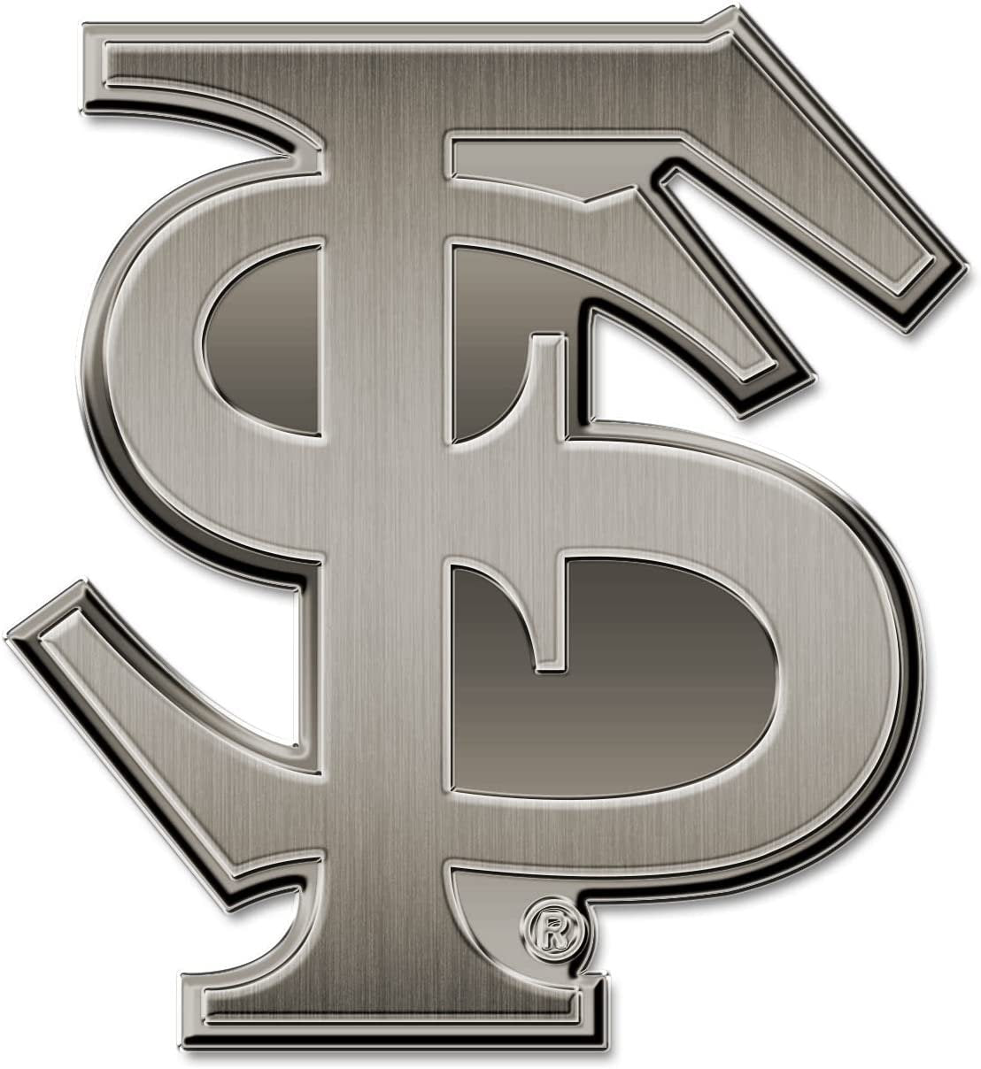 Florida State University Seminoles Solid Metal Auto Emblem Antique Nickel for Car/Truck/SUV
