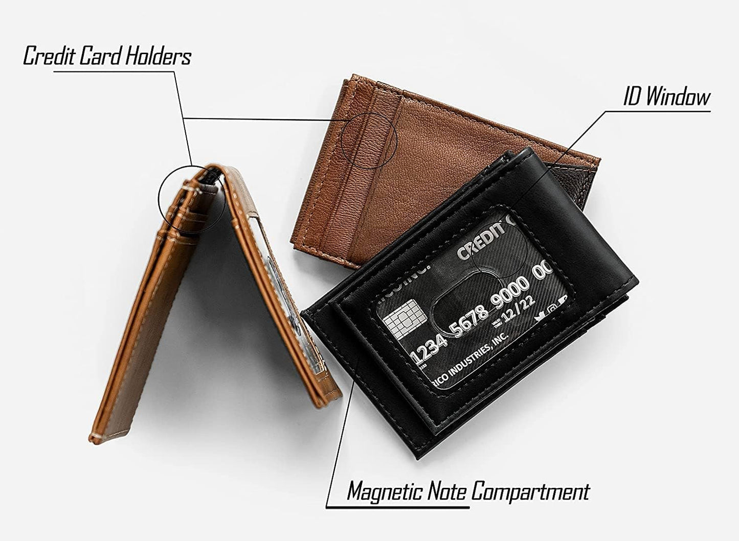 NCAA University of Kentucky Wildcats Men’s Front ID Pocket Brown Wallet- Premium 8 Pocket Laser-Engraved Team Logo on Vegan Leather- Minimalist Design, Credit Card Holder- Ideal for Travel or Men’s Gift