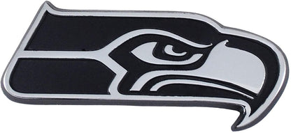 Seattle Seahawks Solid Metal Raised Auto Emblem Decal Adhesive Backing