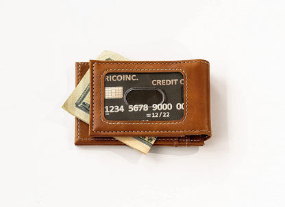NCAA University of Florida Gators Men’s Front ID Pocket Brown Wallet- Premium 8 Pocket Laser-Engraved Team Logo on Vegan Leather- Minimalist Design, Credit Card Holder- Ideal for Travel or Men’s Gift