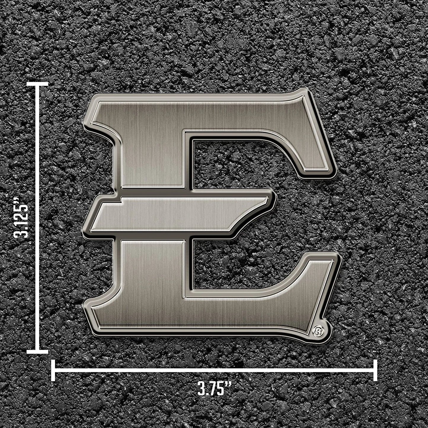 East Tennessee State University Buccaneers Solid Metal Auto Emblem Antique Nickel for Car/Truck/SUV