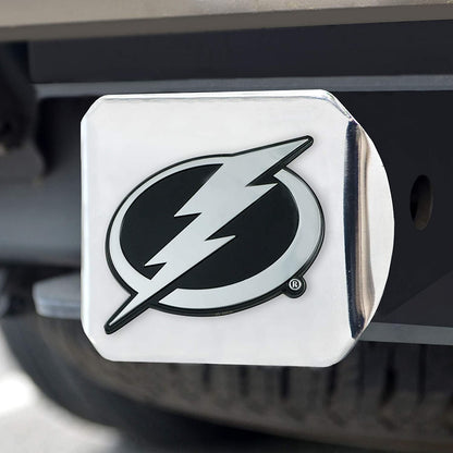 FANMATS NHL Tampa Bay Lightning Hitch Cover - Chromehitch Cover - Chrome, Team Colors, One Sized, 25113