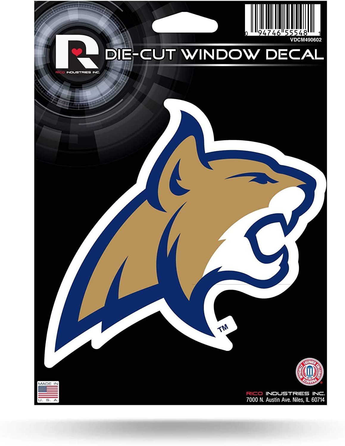 Montana State University Bobcats 5 Inch Die Cut Flat Vinyl Decal Sticker Adhesive Backing
