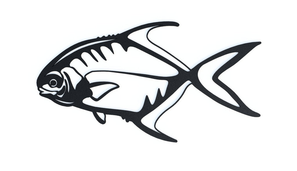Steel Permit Fish Wall Art